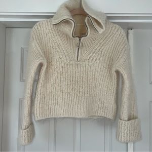 H&M cropped wool/alpaca blend sweater